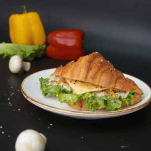 Mushroom n Cheese Croissant Sandwich